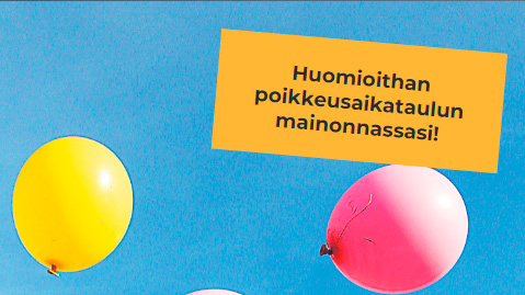 Poikkeusaikataulu
